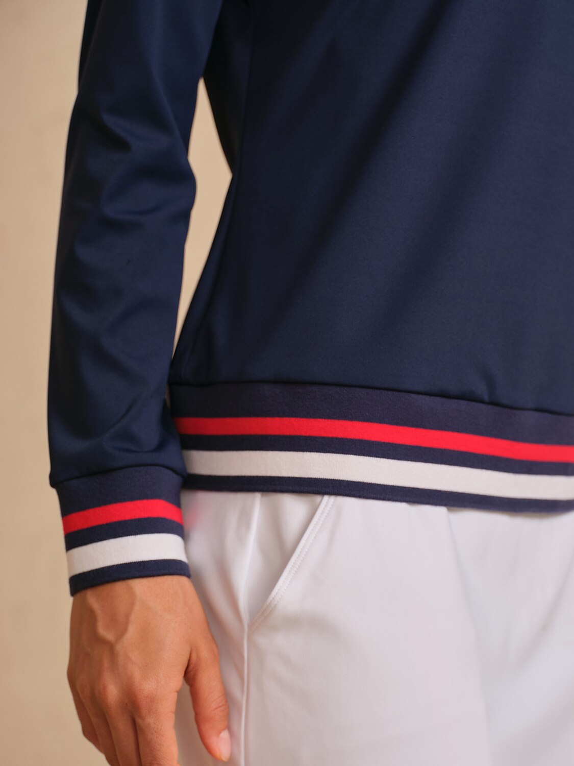 Navycore Color Block Geribbelde Golf Polo Shirt UPF50+