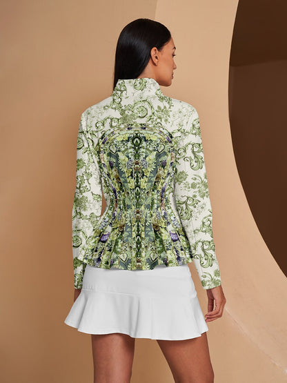 Bold Baroque Ruffle Golf Jacket Sun Protection