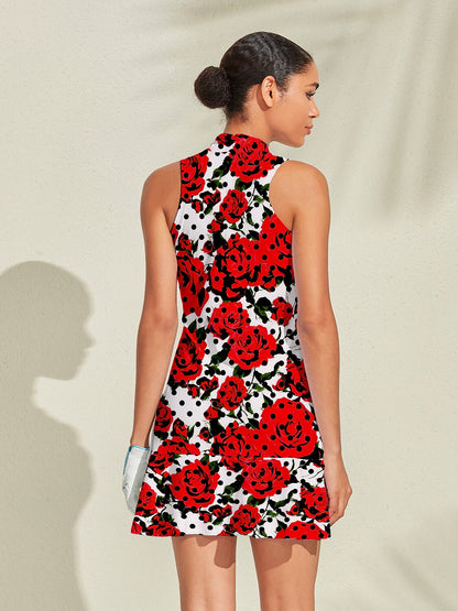 Botanical Energy Ruffle 35.5 Inch Dress For Golf Pickleball & Tennis