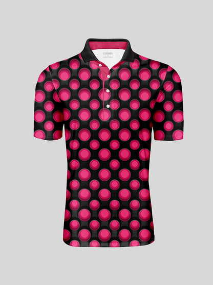 Hyper-prep Men's Ribbed Collar Polo Top UPF50+