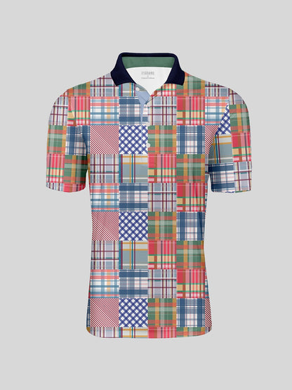 Not So Classic Men's Ribbed Collar Polo Top UPF50+