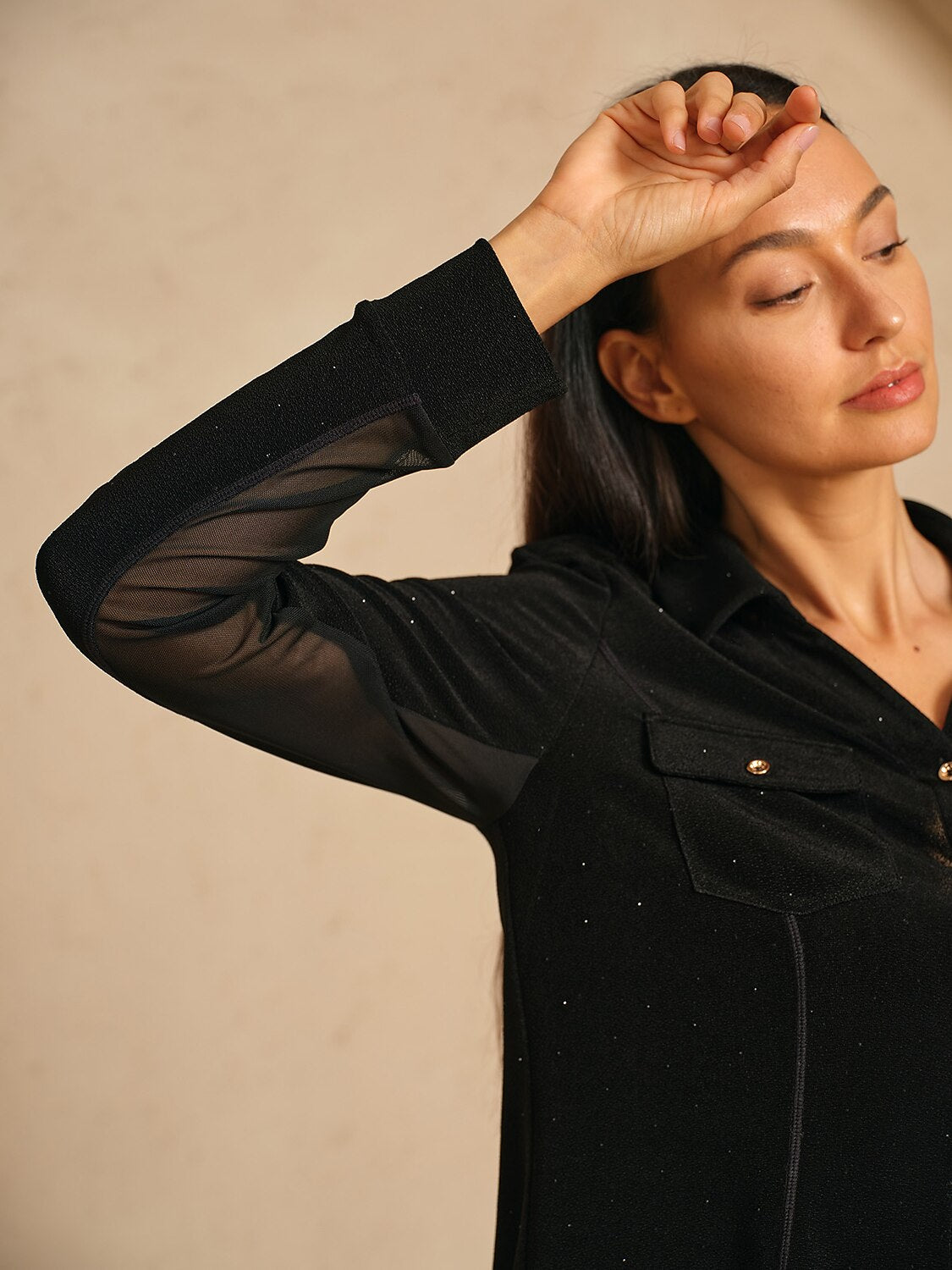 Luxe Limited Edition Sparkle Button Down Golf Shirt