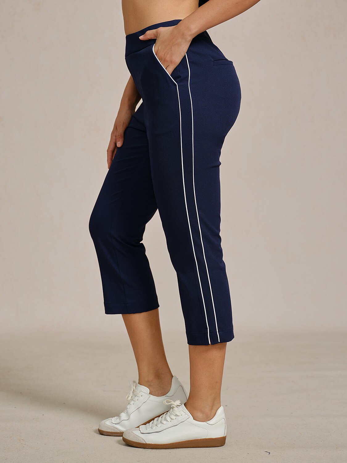 Pantalon capri EAGLE 56 cm performance extensible à finitions contrastées