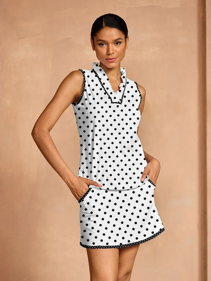 Hyper-prep Ruffle V-hals Tanktop UPF50+