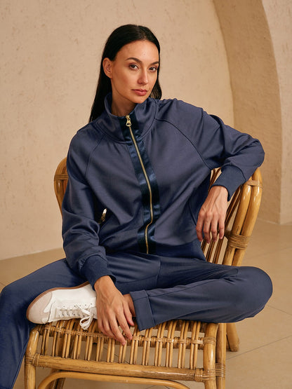 Chaqueta de manga larga UltraSoft con ribetes