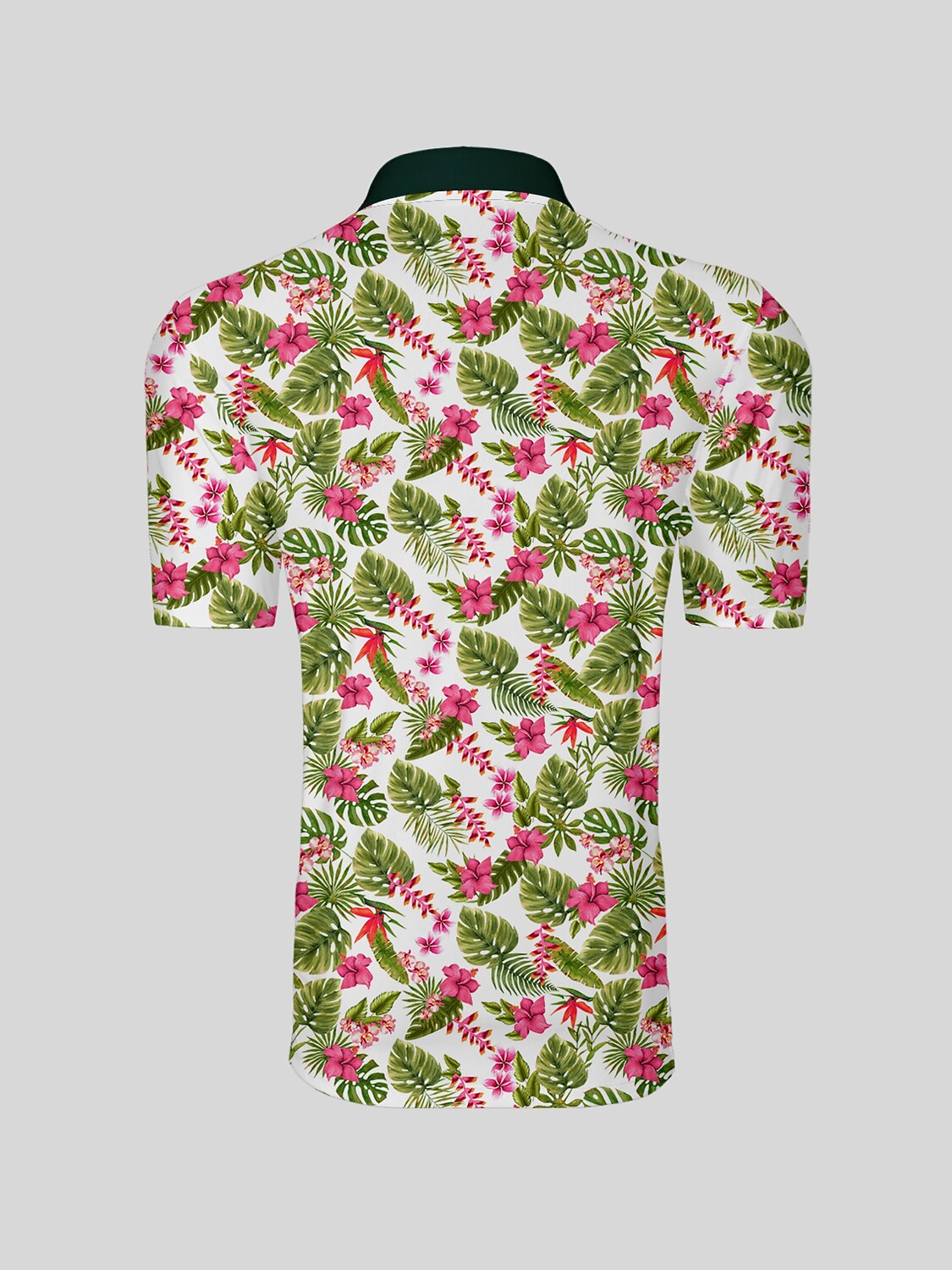 Botanical Energy Men's Ribbed Collar Polo Top UPF50+