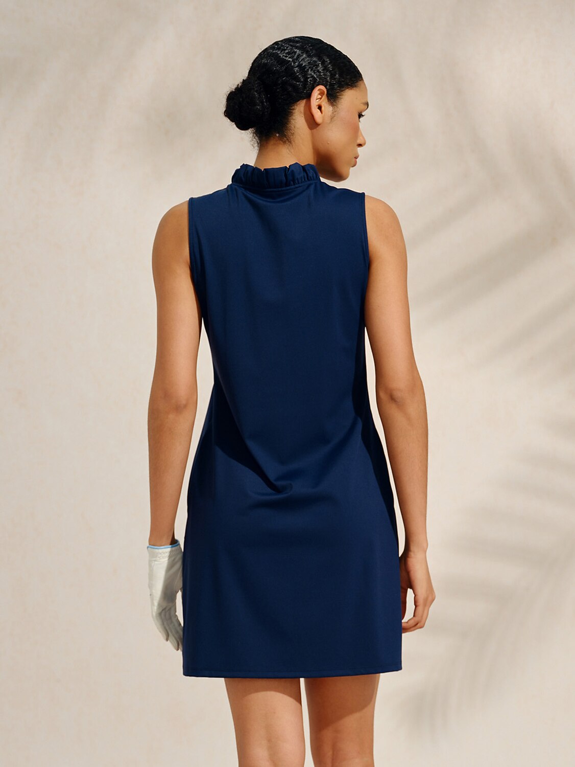 More Than Basic Ruffle V-Neck Sleeveless Dress UPF50+