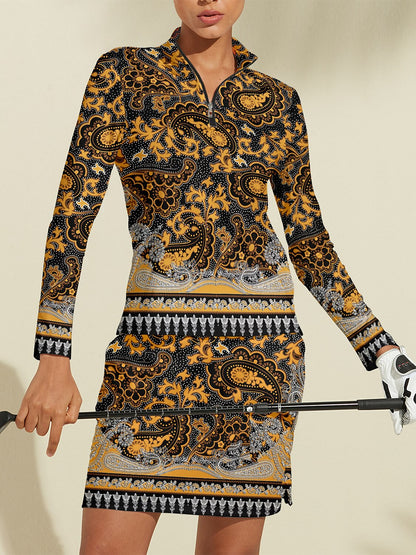 Pretty Feminine Silky Golf Shirt Quarterzip UPF50+