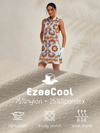 Premium ärmelloses Kleid mit Stehkragen 35.5 Zoll UPF50+