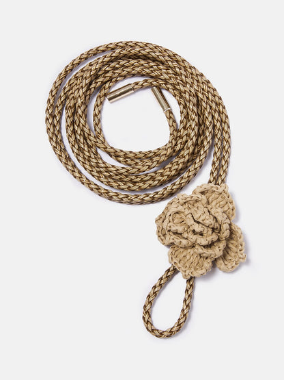 Desert Rose Raffia Rope Belt