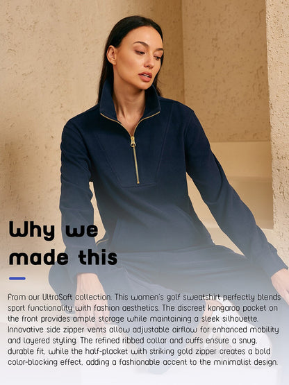 UltraSoft Velour Sudadera de Manga Larga con Cremallera Lateral