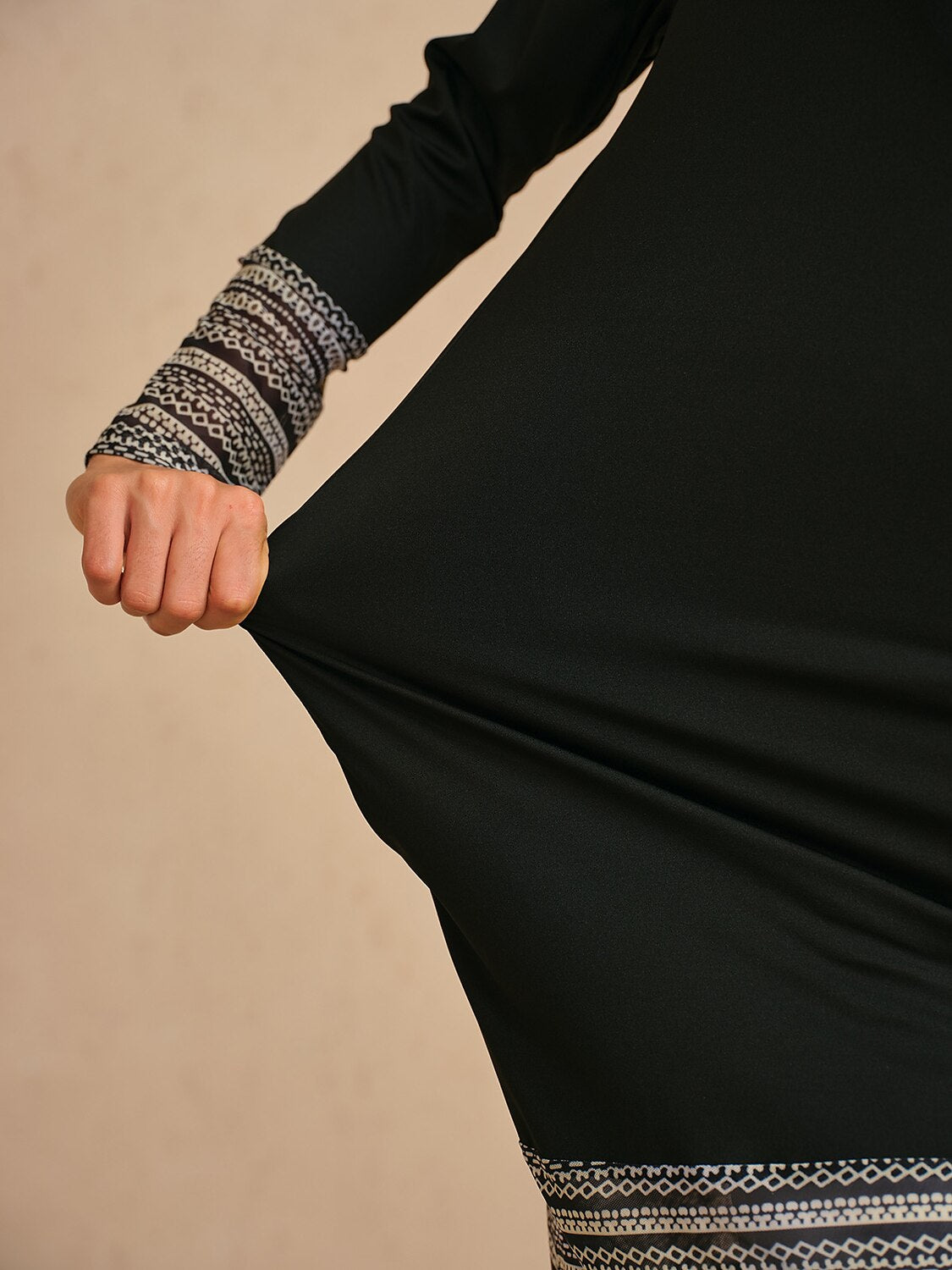 More Than Basic Printed Mesh 36.5 Inch Dress UPF50+