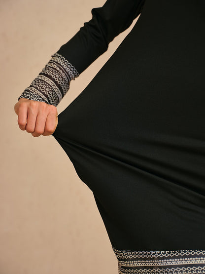 More Than Basic Printed Mesh 36.5 Inch Dress UPF50+