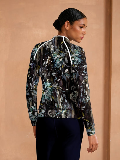 Botanical Energy Long Sleeve Trimmed Sweatshirt