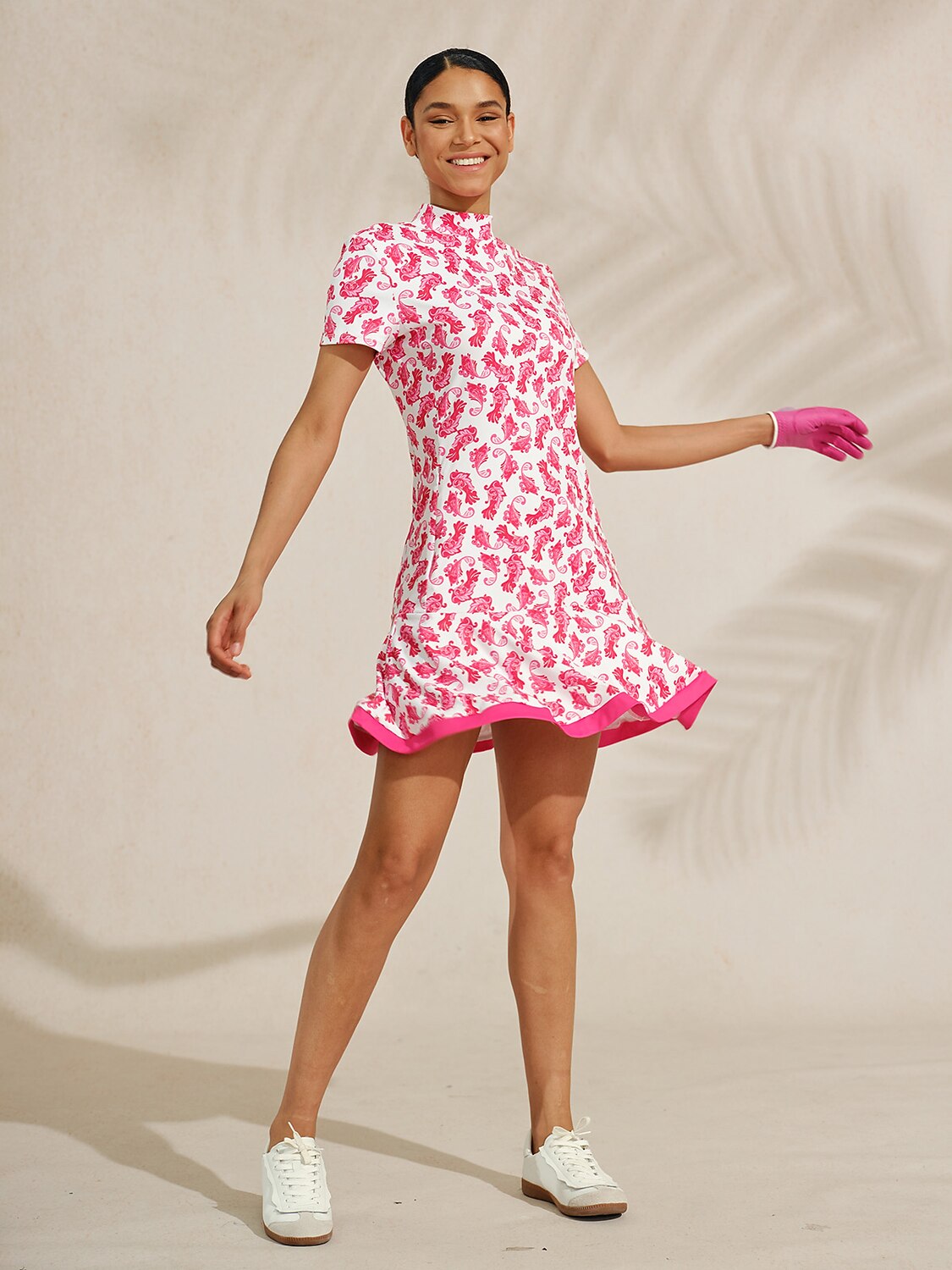 Pretty Feminine Ruffle 35.5 Inch Dress For Golf Pickleball & Tennis