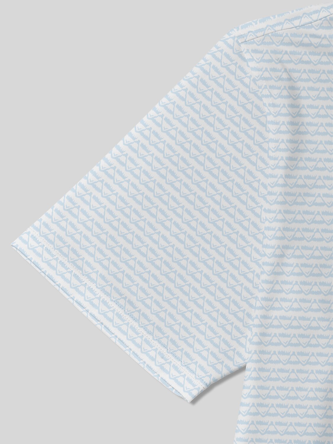 Playful Nautical Men's Ribbed Collar Polo Top UPF50+