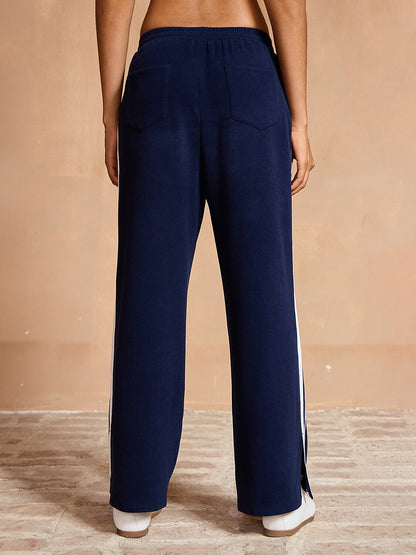 UltraSoft Velour 40 Inch Stretch Drawstring Wide Leg Pants