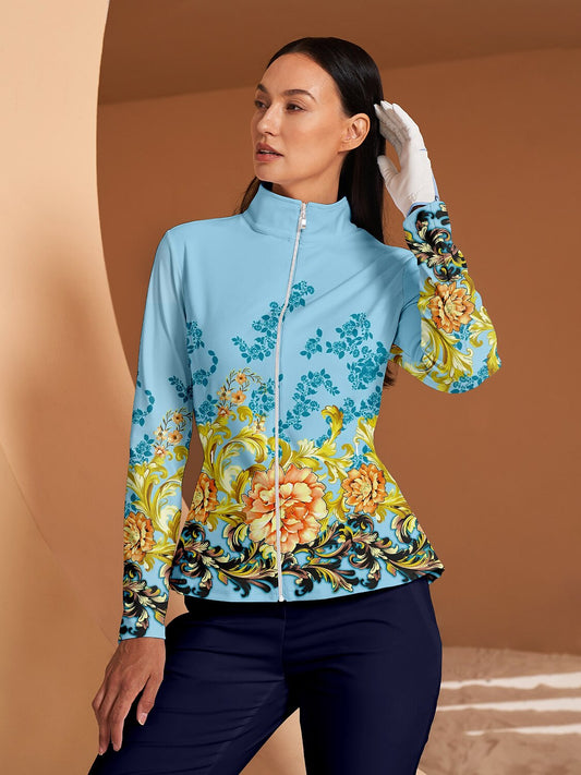 Botanical Energy Ruffle Golf Jacket Sun Protection