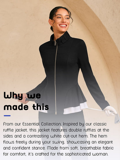 More Than Basic Ruffle Golf Jacket