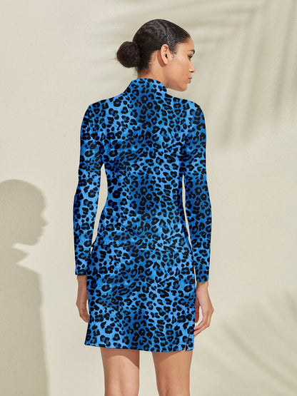 Wildlife Party Silky Golf Shirt Quarterzip UPF50+