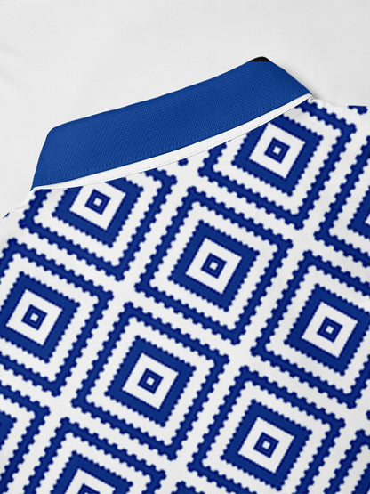 Bold Baroque Polo para Hombre con Cuello Acanalado UPF50+