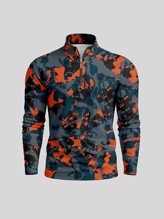 Inked Skins Heren Golfshirt Quarterzip UPF50+