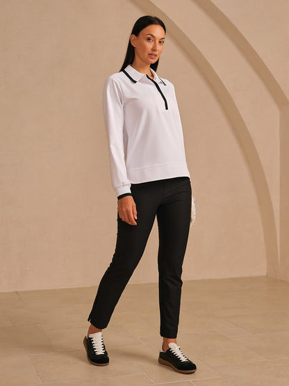 Camiseta Polo de Manga Larga Crisp Couture UPF50+