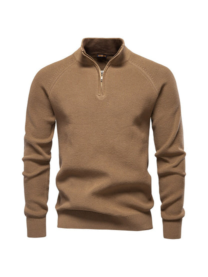 기본 이상의 남성용 골프 쿼터 집 스웨터