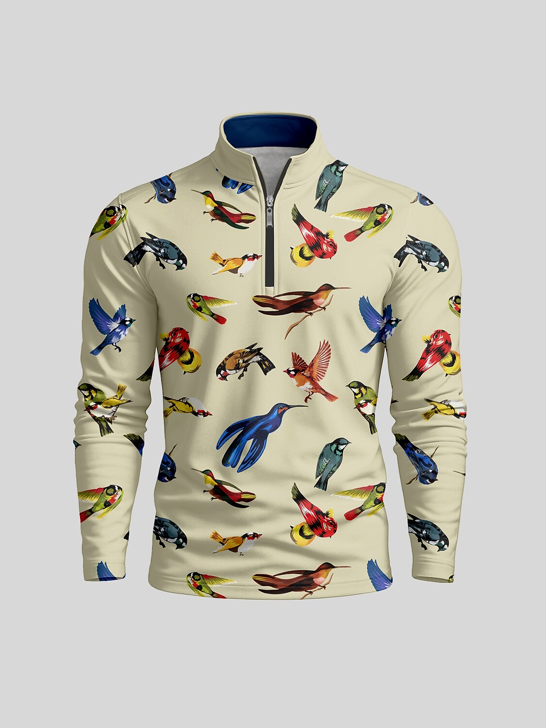 Wildlife Party Men's Golf Shirt Quarterzip UPF50+