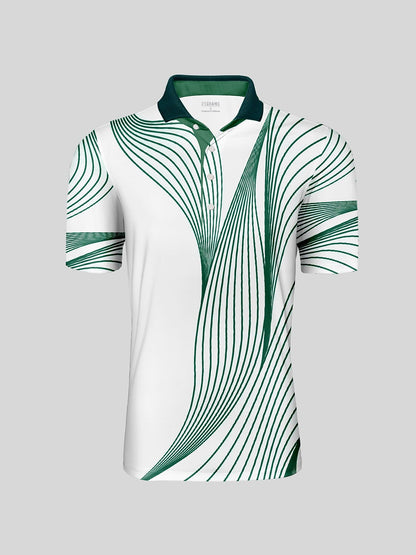 Air Brush Men's Ribbed Collar Polo Top UPF50+