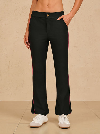 EAGLE 28 Inch Stretch Trimmed Pleated Ankle Pants