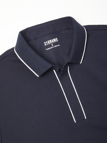 NaturalComfy Polo para Hombre con Ribetes en Contraste