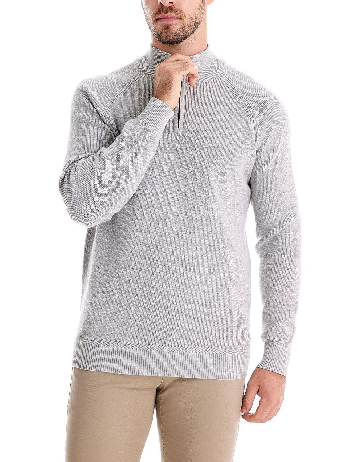 Męski golf z suwakiem do ćwiartki More Than Basic