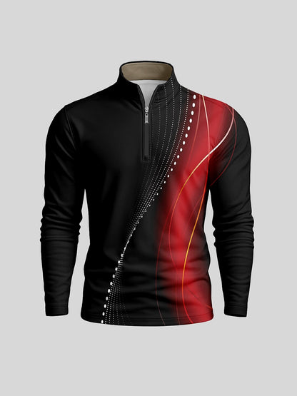 Air Brush Men's Golf Shirt Quarterzip UPF50+