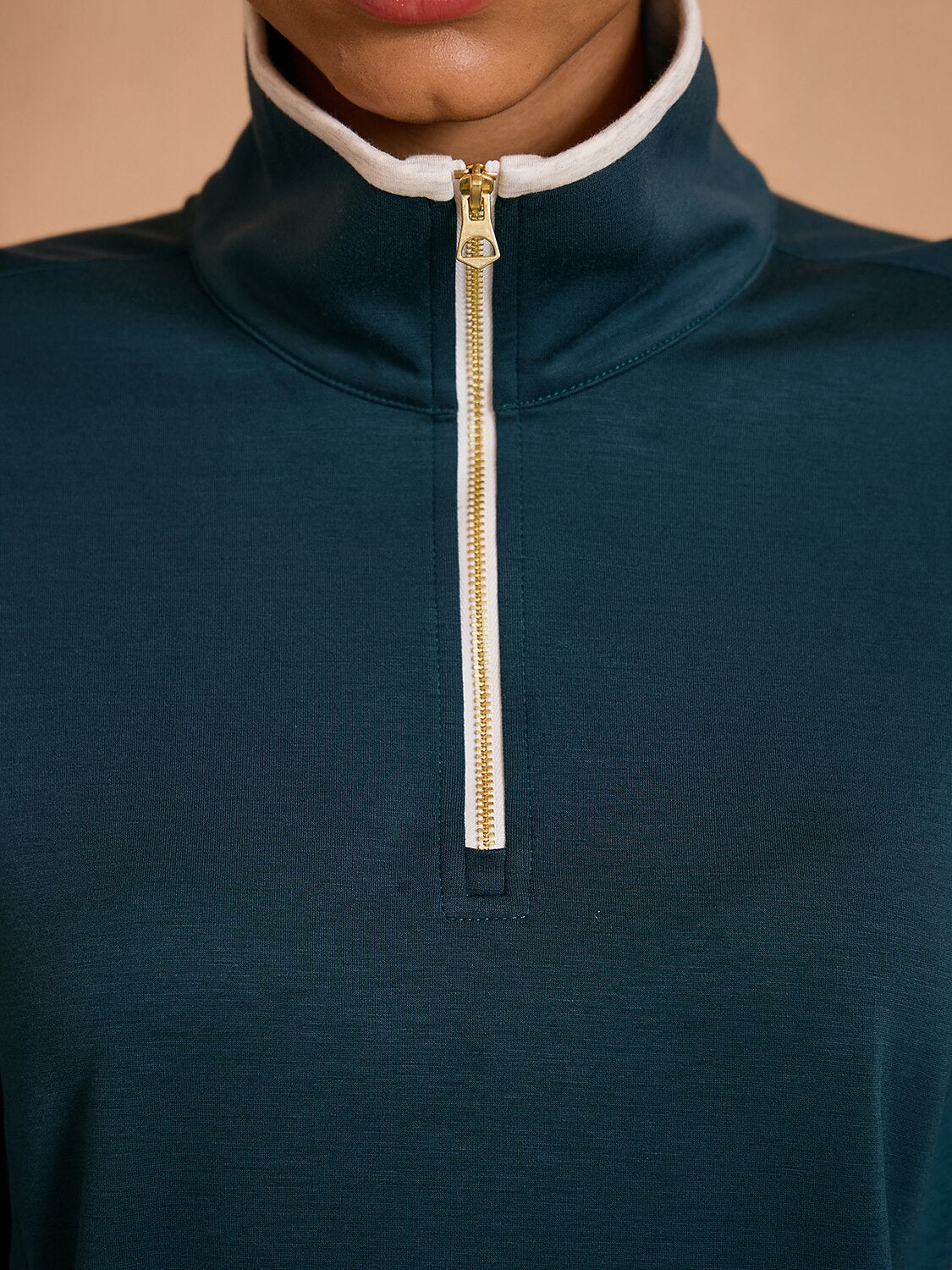 UltraSoft Color Block Quarterzip Sweatshirt