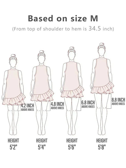 Bold Baroque Ruffle 34.5 Inch Dress For Golf Pickleball & Tennis