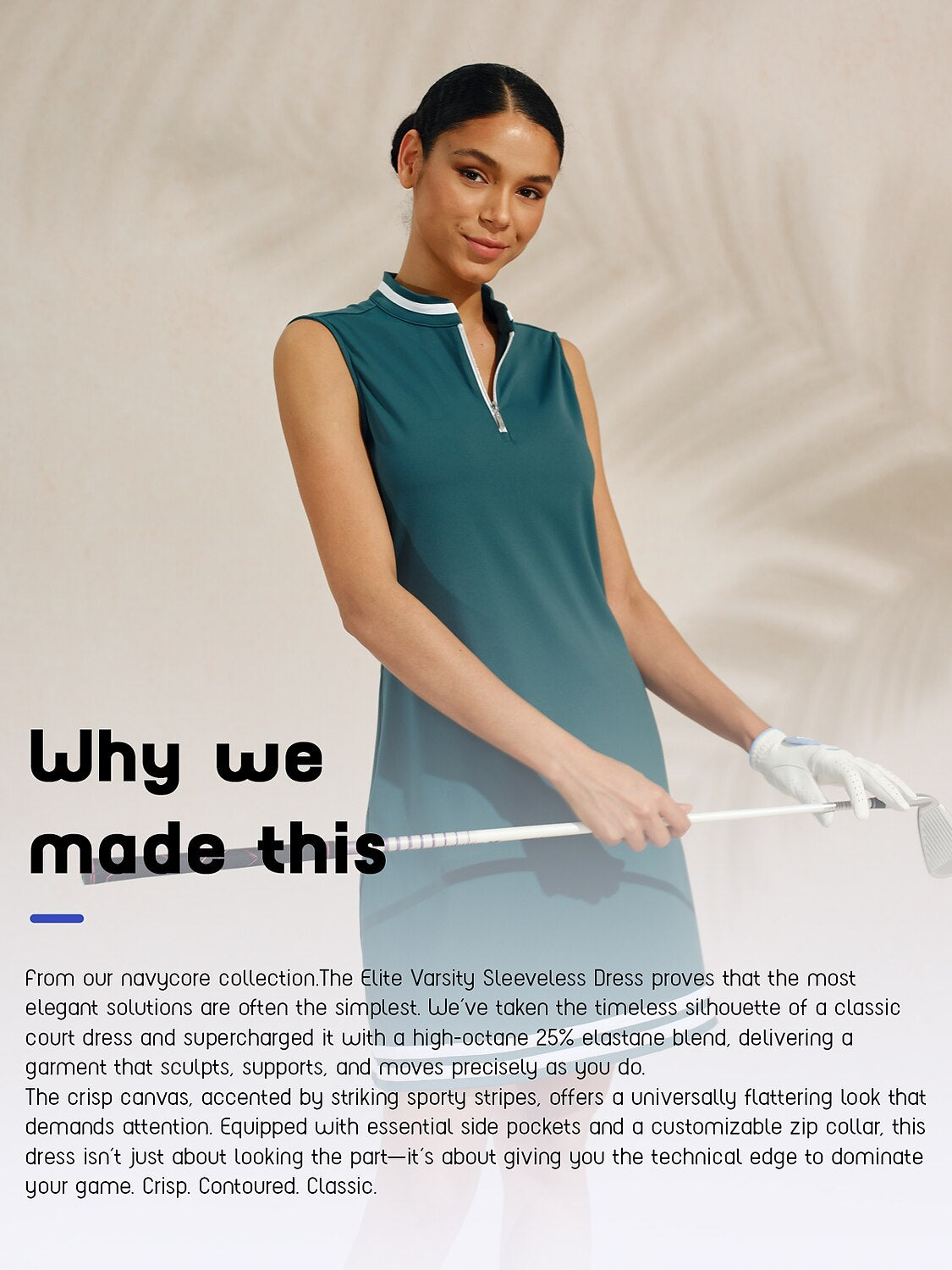 Navycore Sleeveless 36.5 Inch Dress UPF50+