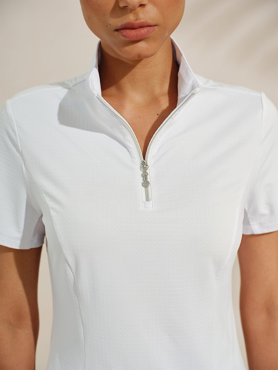 Ultrasoft Premium Short Sleeve Mock Neck Mesh Quarterzip UPF50+