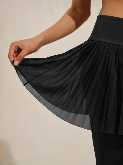 More Than Basic 37 Inch Pleated Mesh Skeggings