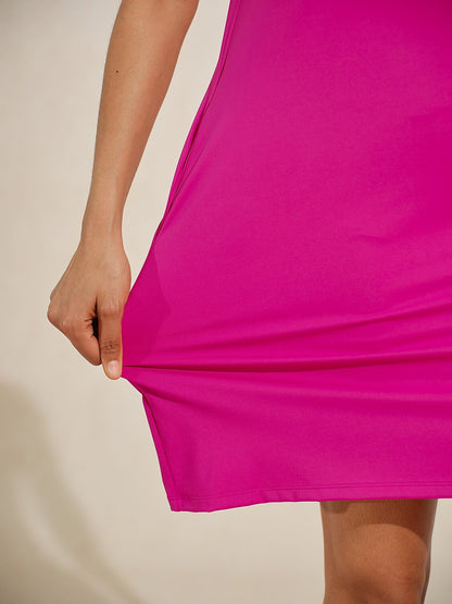 More Than Basic Ruffle V-Neck Sleeveless Dress UPF50+