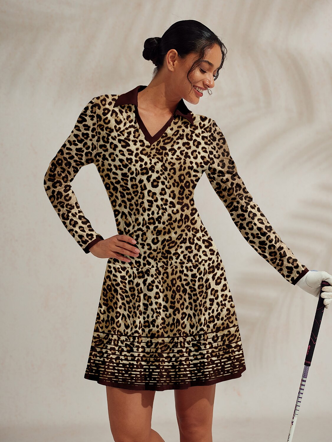 Wildlife Party Long Sleeve Ruffle 36.5 Inch Dress