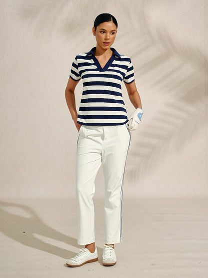 Navycore Short Sleeve V-Neck Pique Golf Shirt