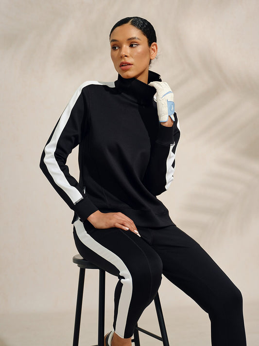 More Than Basic Irregular Collar Golf Sweatshirt