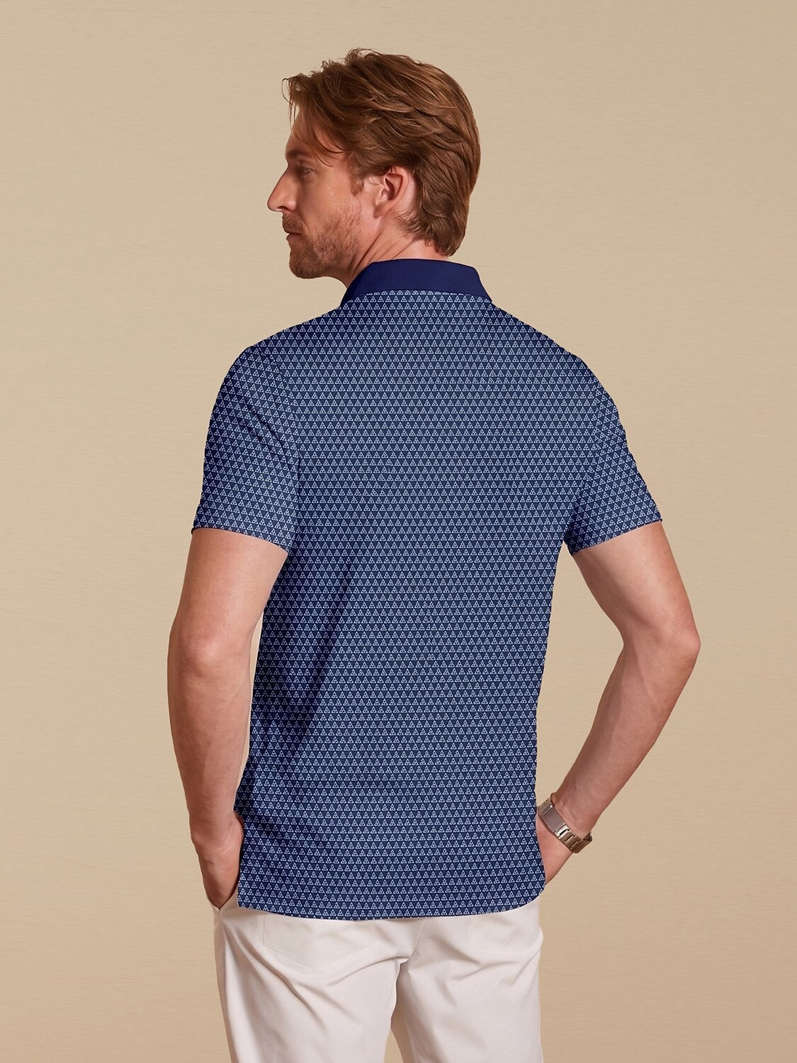 Not So Classic Men's Ribbed Collar Polo Top UPF50+