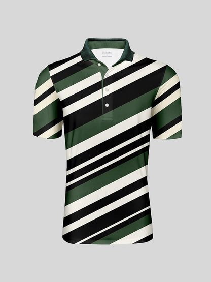 ハイパープレップ メンズ リブ襟ポロシャツ UPF50+