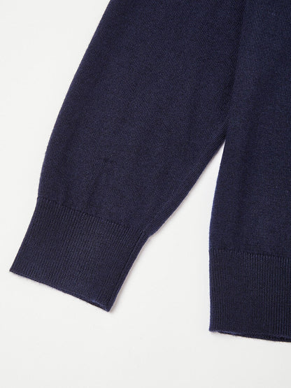 Aqua Wool Camisa Polo de Manga Larga para Hombre