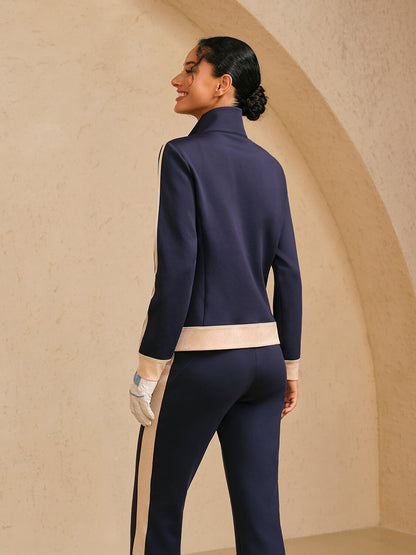 Navycore カラーブロック フルジップ ゴルフジャケット