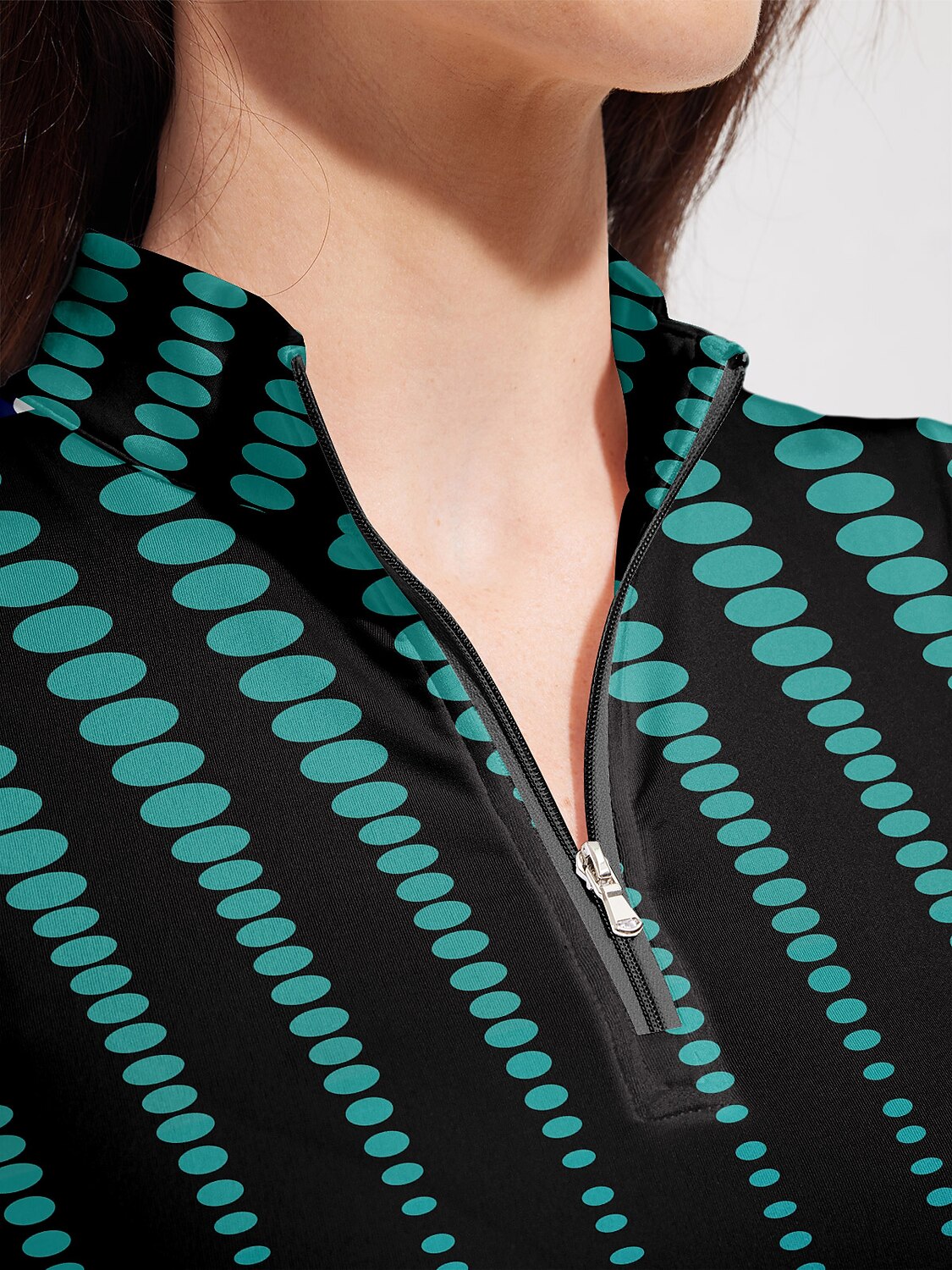 Hyper-prep Camiseta de Golf con Cuello Cuarto Cremallera UPF50+