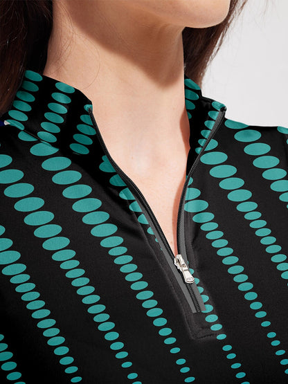 Hyper-prep Camiseta de Golf con Cuello Cuarto Cremallera UPF50+