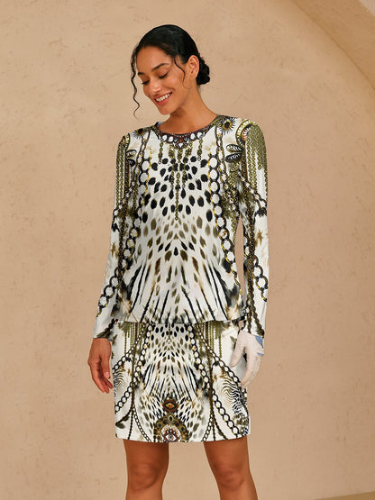 Wildlife Party Silky 19 Inch High Waist Skort UPF50+